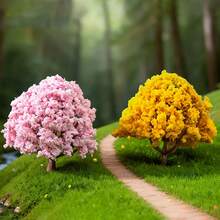 1/10 件装 6.5厘米混合模型树，DIY工艺品，建筑模型，景观场景，自然绿色，手工场景，铁丝花树，成品迷你景观模型树，模型材料 65毫米 - 仿真迷你鐵絲花樹 - 查看 10