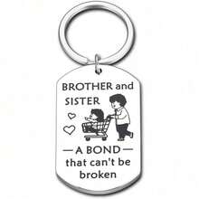 1pc Christmas Gifts For Brother, Big Brother Gifts From Sister, Christmas Stocking Stuffers For Boys Brothers, Funny Big Sister Little Brother Gifts, Valentines Day Gifts For Brother From Sister - Silver - View 3