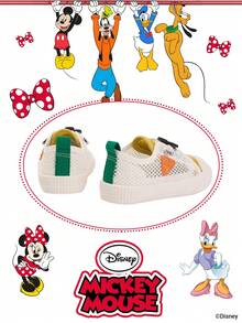Disney 1 Pair  Collaboration Children's Sneakers, Suitable For Daily Wear, Festivals, Sports, Outdoor Activities, Comfortable, Non-Slip, Breathable (Boys' Sneakers, Boys' Skate Shoes, Children's Sneakers, Girls' Sneakers, Girls' Skate Shoes) - White - View 3