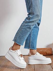 Women's Versatile Comfortable Casual Sports Sneakers - Champagne - View 2