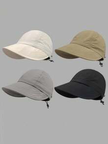 1pc Women's Foldable Wide Brim Sun Hat, UPF 50+ Beach Sun Protection Hat, Suitable For Outdoor Sports - Multicolor - View 11
