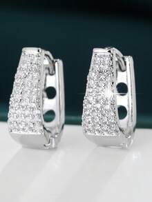 1 Pair Women's Earrings, Fashionable Hollow Star Hoop Earrings, Versatile Unique Personalized Earrings For Ladies - Earrings - View 8