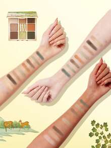 CATKIN 九色眼影盘，哑光和珠光质地，高显色度，中性色调，彩妆 - C16 森林中的鹿 - C16 Deer in Forest - 查看 9