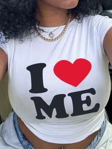 女士休闲圆领短袖修身T恤，夏季 - 白色 - 查看 4