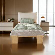 Bed Bases & Foundations - Natural + Wood+Fabric + 90cm*200cm - View 1