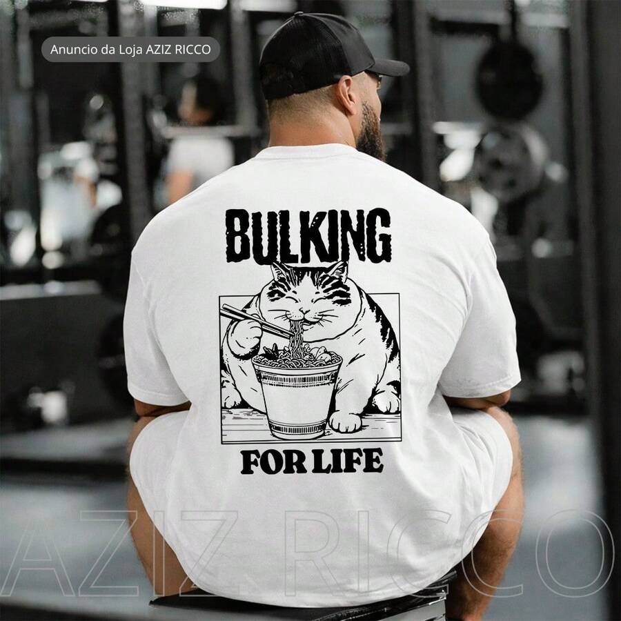 Oversized Gym T-Shirt, Bulking For Life, Premium 30.1 Cotton - Nhiều màu - Xem 1