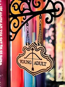 1pc Wooden Book Category Divider Bookmark Separator Label, E-Book Corner Tag, Bookshelf Label With Hook, Handmade Home Decor For Living Room - Multicolor - View 8