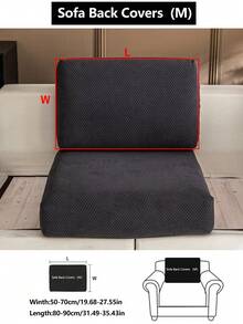 1件装弹力沙发套，防滑全覆盖沙发座套，四季通用沙发垫套，加厚面料沙发毯，可机洗，防尘，宠物友好，适用于卧室、办公室、客厅、L型沙发、1/2/3/4人座沙发 - 深灰色 - 查看 13