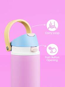 Meoky 18oz Vacuum Insulated Water Bottle with 2-in-1 Straw and Spout Lid, Insulated Cup, Keep Cold 24H, Leak-Proof, Fits in Car Cup Holder, Stainless Steel Tumbler for Sports, Travel, and School - 淺粉色 - 查看 6