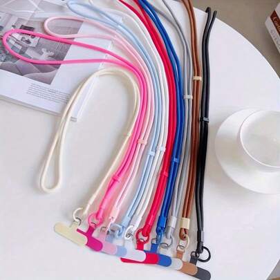 1/5 chiếc dây đeo điện thoại bằng nylon nhiều màu sắc có thể điều chỉnh, bền chắc, thời trang, ngắn, dùng cho ốp điện thoại, phụ kiện chống thất lạc, dây đeo điện thoại dài bằng polyester có thể điều chỉnh, dây đeo cổ - dây đeo vai có móc tháo rời, thích hợp cho thể thao ngoài trời, du lịch và sử dụng hàng ngày.