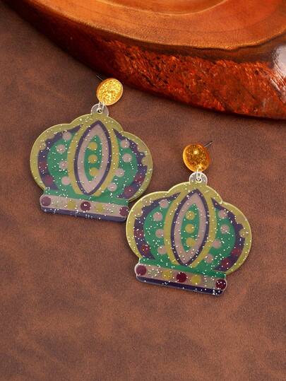 1 Pair Punk Style Exaggerated Creative Quirky Versatile Holiday Carnival Ramadan Unique Earrings (Based On Actual Item)