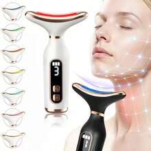 FollowBreak 7-In-1 Rechargeable Facial & Neck Massager Set, Multi-Functional Face Vibration Massage Device, Women's Face & Neck Care Tool, Gift For Her - Multicolor - View 1
