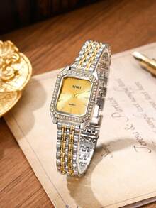 SOKI SOKI 1块女士时尚休闲方形石英表，适合日常佩戴、生日礼物、派对、节日聚会，是送给自己或朋友的理想礼物。不含包装。 - 均碼 - 查看 19