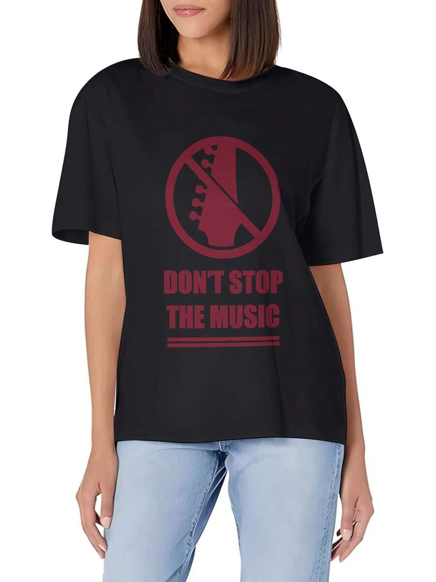 Deadpool Logo On A Black Background With A Red Circle Women's Casual Slim Fit Short Sleeve T-Shirt Soft Cotton Crew Neck Basic Versatile Top - màu đen - Xem 1