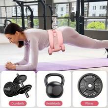 Hip Thrust Training Belt For Dumbbell, Hip Resistance Band With 14cm Width, Heavy Duty Hip Pad For Glute Bridge & Butt Exercise, For Dumbbell & Kettlebell Workout, Bow Step & Reverse Squat Gym Accessories, Sport, Gym, Home Exercise, Gym Weights, Weights, Women's Weights, Sport Accessories, Gym Accessories, Pink&Black - 彩色 - 查看 7