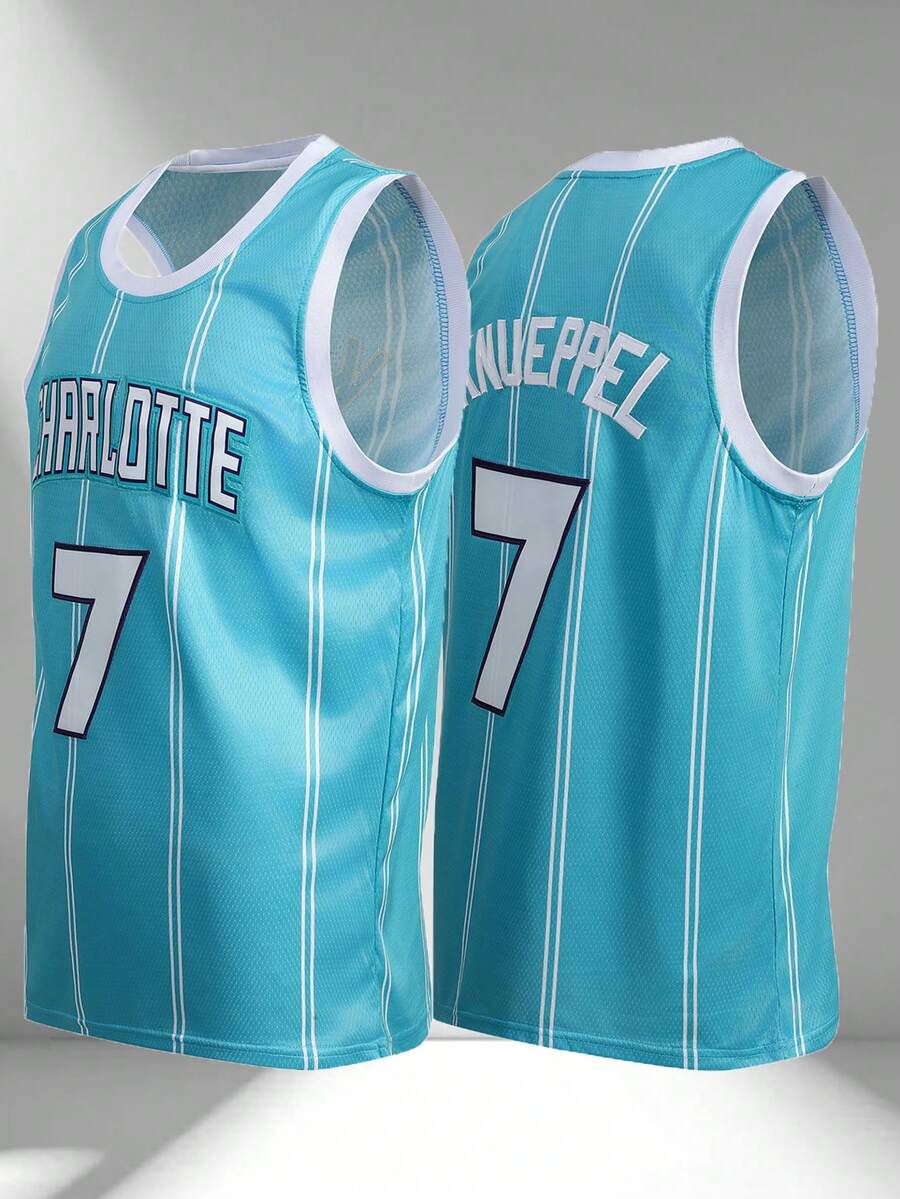 男士绿色刺绣篮球无袖V领T恤，休闲运动派对上衣 - 綠色 - 查看 1