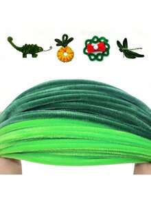 100pcs Mixed Color Felt Cleaning Sticks, Suitable For Handicrafts And DIY Projects, 2-Color Twisted Pipe Cleaning Stick Set, Flower Pipe Cleaning Stick Set - Multicolor - View 7