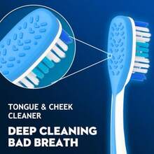 2k/Adult Hard Bristled Manual Toothb With Excellent Cleaning Effect Equipped With Tongue Coating B And Wavy Bristles For More Effective Cleaning Of Teeth 6pack - 如圖 - 查看 4