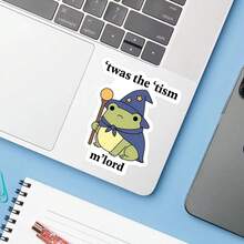 1 miếng dán "Twas The Tism M'Lord", hình dán ếch phù thủy dễ thương cho laptop, hình dán vinyl hài hước về sự đa dạng thần kinh, quà tặng chấp nhận chứng tự kỷ, hình dán Kindle chống thấm nước, hình dán bình nước hình ếch ma thuật, hình dán sổ tay meme về chứng tự kỷ, món quà hoàn hảo cho người yêu sách, hình dán xe hơi hình ếch phù thủy châm biếm, hình dán vinyl laptop dễ dán. - S1828 - Xem 5