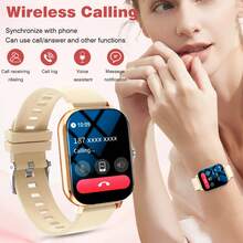 Smart Watch,1.83-Inch Touch Screen, Calling Function, Activity Tracking, Multiple Sports Modes, Call/Message Reminder, USB Charging, Compatible With Android & IOS, 240P Display, 180mAh Li-Ion Battery, Suitable As Holiday Gift - View 9