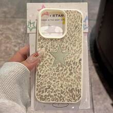 1个TPU材质酷炫豹纹星形图案手机壳，兼容 17 Pro Max/17/16 Pro Max/15/13/12/11、S20 FE/A15/S24/A55、Note 11/Note 12/Note 13 Pro，全包防摔软壳保护套 - 白色 - 查看 1