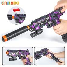 unilabo 令人兴奋的新型电动玩具枪 - 高精度射击玩具，配有防护眼镜，适合户外趣味派对、复活节礼物、派对用品 - 适合3岁及以上男孩女孩的理想节日、生日、返校礼物（不含子弹） - 彩色 - 查看 6