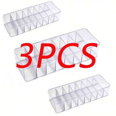 Acrylic Cable Storage Box With Flip Cover And Divider, Designed To Keep Data Cables And Chargers Clean, Featuring Fashionable Desktop Organization Function, Suitable For Home, Office And Back To School
