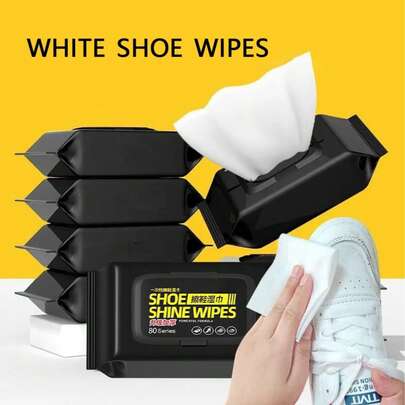 30/12pcs No-Rinse Shoe Cleaning Wipes, Disposable Waterless Cleaner For Sneakers And Faux Leather - Quick, Easy, Streak-Free Cleaning & Polishing, Portable For Home, Travel, Outdoor Use, Shoe Cleaner