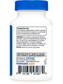 Nutricost Berberine HCl 600mg, 60 Vegetarian Capsules - Gluten Free & Non-GMO | Berberine, Metabolic Support, Lab Tested, Non-GMO, Premium Quality - Khác - Xem 5