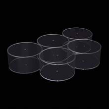 DONSU Transparenter 5-stufiger runder Gürtel-Organizer aus Acryl mit magnetischen, stapelbaren Deckeln, staubdichte Display-Aufbewahrung für Gürtel, Uhren, Schmuck - Verschiedenfarbig - Übersicht 5