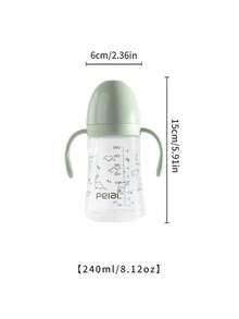 1pc Baby Panda, Dinosaur, Elephant, Rabbit Milk Bottle With Silicone Nipple And Handle, Anti-Drop, Suitable For Babies - Multicolor - View 10