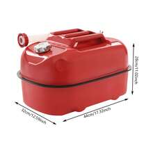 SHIOUCY 20L/4.4 Gallons Fuel Container, Red Portable Fuel Tank, Fuel Can With Fueling Pipe - Red - View 2