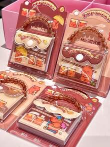 1 pieza Libreta de bolsillo mini linda de Capibara con cadena de cuentas, libreta de notas portátil con dibujos animados, diario pequeño e interesante - Multicolor - Ver 3