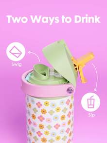 Meoky 18oz Vacuum Insulated Water Bottle with 2-in-1 Straw and Spout Lid, Insulated Cup, Keep Cold 24H, Leak-Proof, Fits in Car Cup Holder, Stainless Steel Tumbler for Sports, Travel, and School - 白色 - 查看 3
