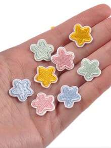 10pcs 18x18mm Mixed Color Delicate Pentagram Patches For DIY Clothing/Bag/Headwear Decoration, Personalized Sewing Accessories, Small Patches With Hot Melt Adhesive - Multicolor - View 5