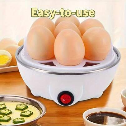 A Single-Layer Egg Steamer, A Multi-Functional Small Egg Steaming Pot, A Stainless Steel Mini Breakfast Machine, Made Of Materials With High Temperature Resistance.
