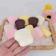 1个面包造型挤压玩具，PU材质，慢回弹迷你面包挤压玩具，奶香面包造型，柔软湿润质感，逼真面包慢回弹减压挤压玩具，生日礼物，节日礼物，礼品 - 彩色 - 查看 6