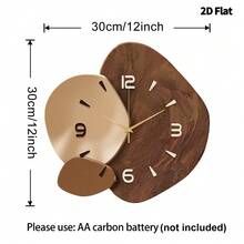 1件装现代简约奢华2D平面挂钟，超静音石英机芯，无滴答声，装饰性静音挂钟，适用于客厅、卧室和办公室，时尚卧室挂钟装饰，独特个性化，超清晰读时，是客厅、卧室、办公室、工作室、家庭、书房、厨房和咖啡厅的理想时钟装饰，是送给朋友和家人的完美装饰礼物。 - 彩色 - 查看 13