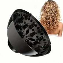 1 pieza Difusor de secador de pelo negro, accesorio de boquilla de soplador profesional de peluquería, compatible con múltiples modelos de secadores de pelo - Multicolor - Ver 7