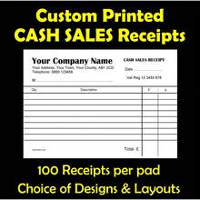 20 X 100 Sheet Personalised Receipt Pads - Free Design - 1 Set - View 3