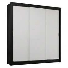 Ropero Closet Madesa 3 Puertas Color Negro y Blanco 03 - Negro y Blanco - Ver 2