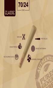 RAW Cones 70\/24 Sized | 50 Pack | Tiny Sized RAW Pre Rolled Cones 70mm In Length With A 24mm Tip - Small, Portable, For Quick Smoking Sessions - 50 Cone Pack - Màu A - Xem 3