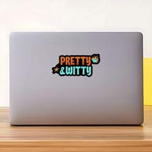 1张精美俏皮贴纸，Y2K闪亮笔记本电脑贴纸，“我感觉很棒”音乐语录乙烯基贴纸，女孩力量礼物，防水即撕即贴水瓶贴纸，耐用闪光水杯贴纸，潮流辣妹笔记本贴纸，音乐爱好者的完美礼物，复古美学汽车贴纸 - S1801 - 查看 9