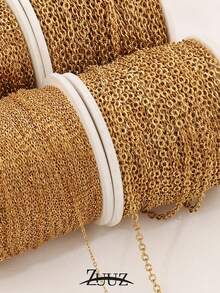 1Meters Stainless Steel Chain Necklace DIY O Shape Cross Chains For Bracelets Chain Necklace Handmade Supplies Jewelry Making Components - Chain - View 1