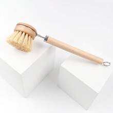 EKOSECRET Cleaning Brush, Long-Handled Multi-Functional Kitchen Cleaning Brush, Pot Brush, Dish Brush, Durable Kitchen Brush, Cookware Brush, Kitchen Sink And Countertop Brush, Cleaning Supplies, Cleaning Tools - A-Light Brown - View 9