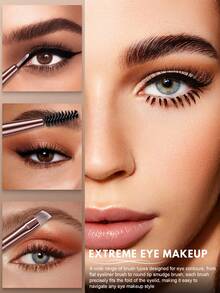 46pcs/10pcs/2pcs/1pc Complete Makeup Brush Set Includes 20 Soft Makeup Brushes, Plus 1 Travel Waterproof Makeup Bag; 5 Triangular Sponges; 5 Liquid Beauty Eggs; 5 Finger Sponges; 5 Mini Beauty Eggs; 2 Round Sponges; 2 Cushion Puff Sponges; And 1 Eyelash Curler-Ideal For Beginners - Multicolor - View 5