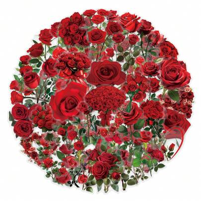 61 PIEZAS Pegatinas de rosas transparentes, decoración, diarios, decoraciones retro para habitaciones, refrigeradores, armarios, estanterías, baterías portátiles, paredes, puertas y ventanas, botellas de agua, cuadernos y otros artículos de uso diario