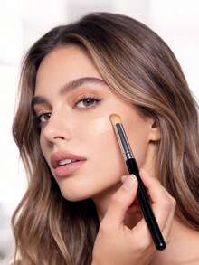 6支装遮瑕刷，适用于黑眼圈、泪沟等部位，精准遮瑕，扁平头遮瑕刷 - 黑色 - 查看 8