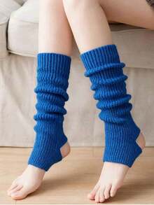 女士秋冬腿套，Y2K前卫风格，保暖纯色小腿套，宽松针织JK版型，舒适保暖 - 彩色 - 查看 17