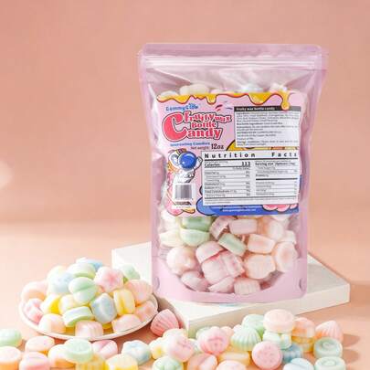 Gummy Glow [Sweet Retro Gift For Mom] GummyGlow WaxCandy12oz Filled Variety Flavor Jam,Contains55-65 Fun Shape Candies And 5 Flavors, Retro Party Snacks,Viral Candy.Fancy Gift.